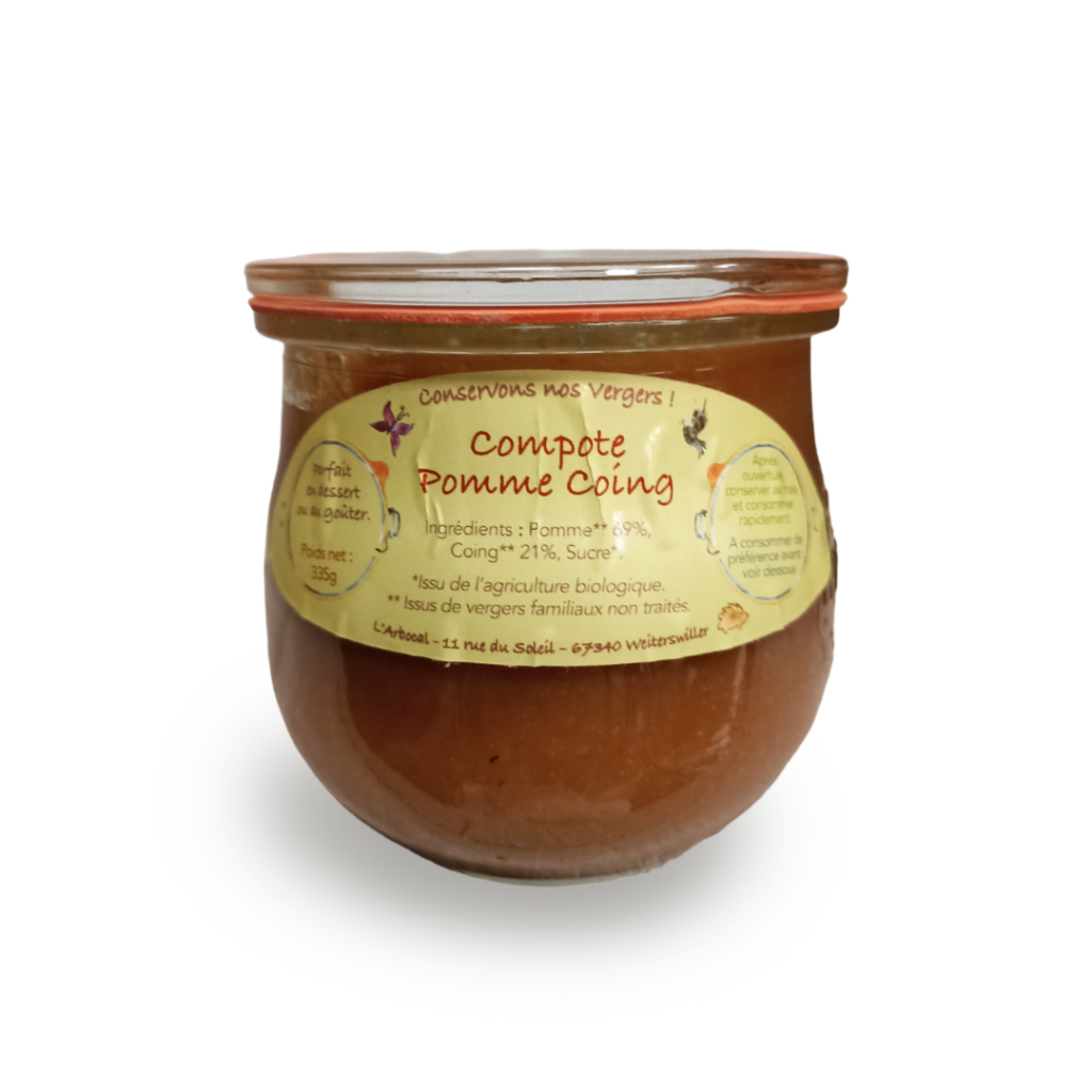 Compote Pomme Coing L’Arbocal Galerie des Papilles